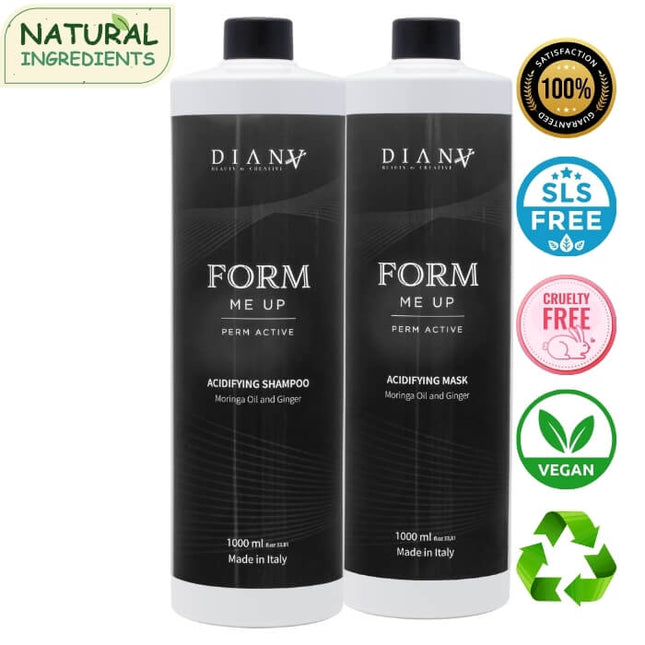 FORM ME UP Home Care Set – Perm Active Acidifying Shampoo + Haarmasker 1000 ml