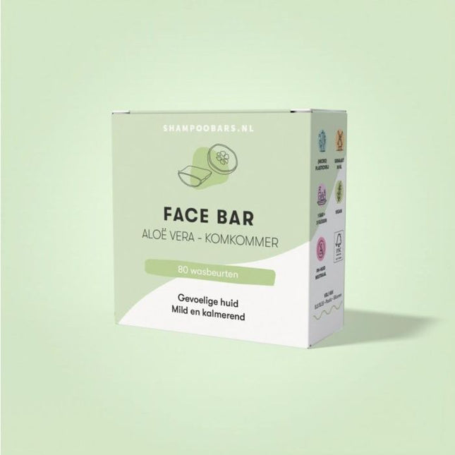 ShampooBars Face Bar Aloe Vera & Komkommer 60gr