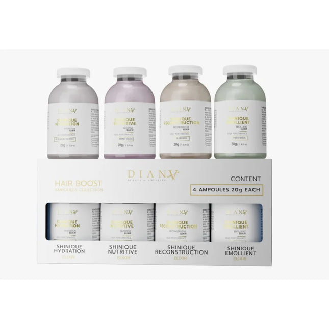 Shinique Pro Boost Kit – 4-Stufen-Salon-Performance-Shots, 4 x 20 ml
