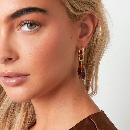 Oorbellen met druppelvorm, onregelmatige vorm, casual, dagelijks, eenvoudig, serie, damessieraden