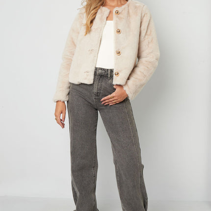 Woven Polyester Fiber Vrouwen Jas Elegant Solid Color Fall/Winter