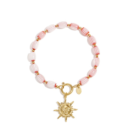 Armbanden van roestvrij staal met kralen in hartvorm, casual en eenvoudig voor dagelijks gebruik, dames sieraden