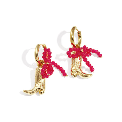 Oorbellen met strik, knoop, laarzen, casual, dagelijks, eenvoudig, serie, damessieraden