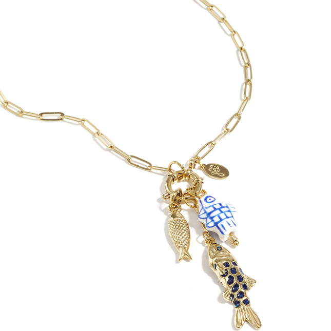 Roestvrijstalen hangerkettingen met vismotief, casual, alledaagse, eenvoudige serie damessieraden