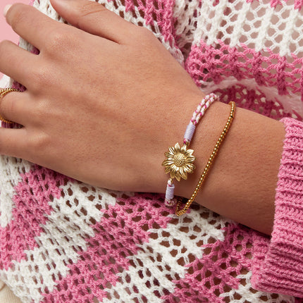 Armbanden met touwbedeltjes, bloemenmotief, casual, vakantie/strand, romantische serie, damessieraden