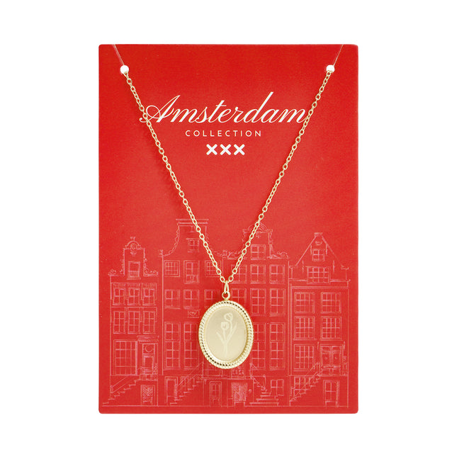 Tulpbloesem roestvrijstalen ketting