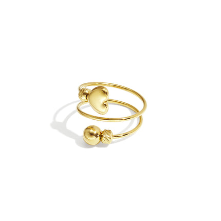 Roestvrijstalen minimalistische ringen Hart Casual Dagelijks Eenvoudig Serie Dames sieraden