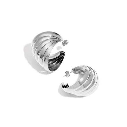 Oorbellen van roestvrij staal, geometrisch, casual, dagelijks, eenvoudig, serie, damessieraden