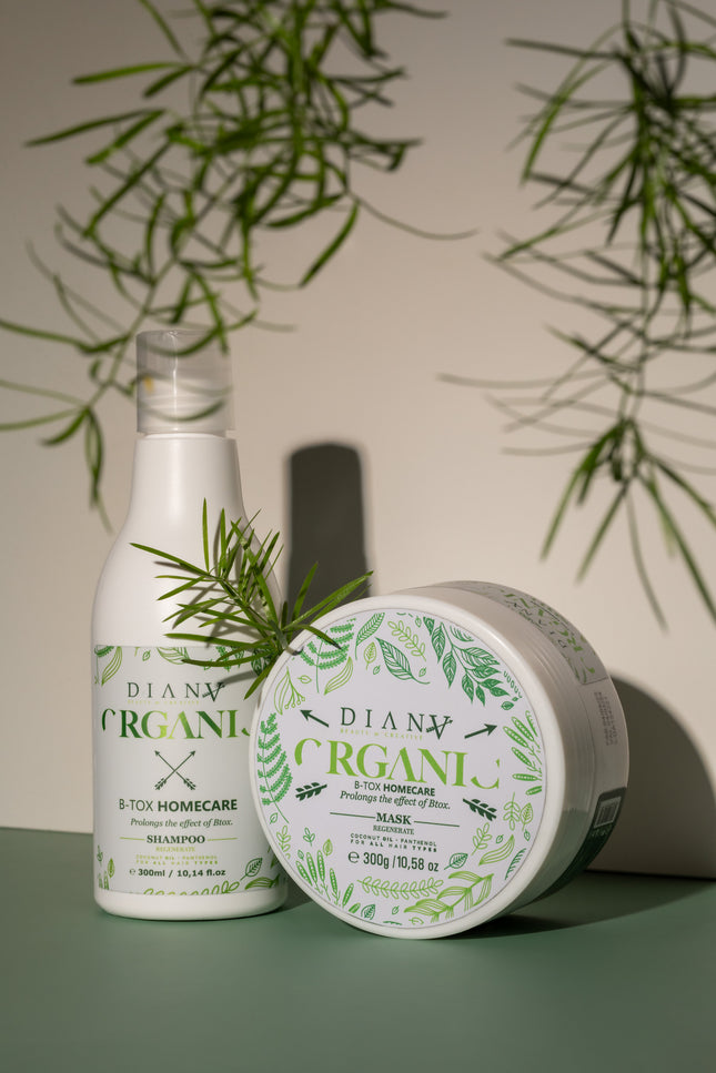 Organic Hair Botox Home Care Set – Shampoo + Masker voor natuurlijke verzorging en langdurige gladheid – 2 × 300ml