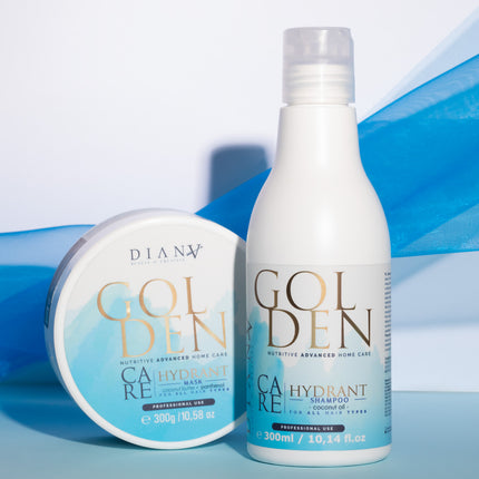 Golden Blue Protein Home Care Set – Shampoo + Maske mit violettem Pigment für blondes Haar – 2 x 300 ml