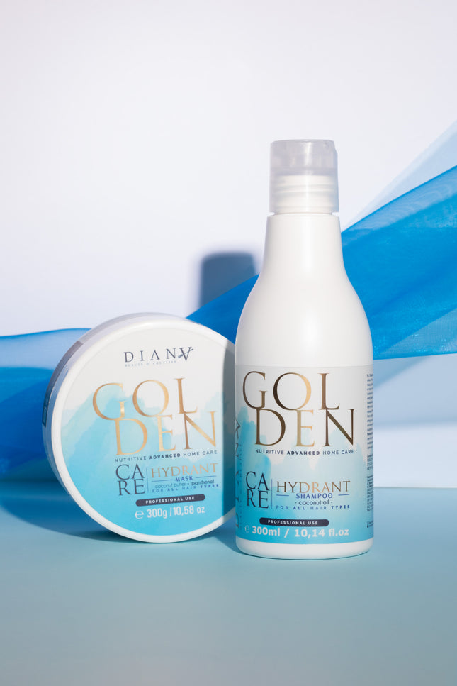 Golden Blue Protein Home Care Set – Shampoo + Masker met violet pigment voor blond haar – 2 x 300ml