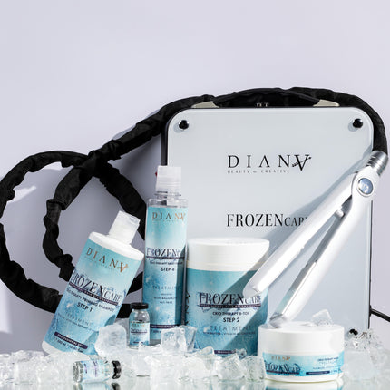 Frozen Haarcryotherapie-set: 5x 10 ml ampullen, 500 ml voorbehandelingsshampoo, 500 ml Botox en 300 ml afsluitspray (Kopia)