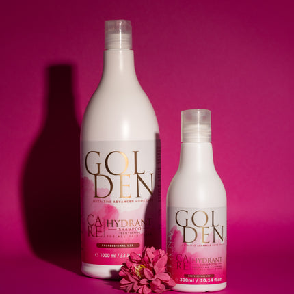 Golden Protein Home Care Shampoo – Stärkendes Shampoo mit Panthenol, Hyaluronsäure &amp; Goldpartikeln – 300ml