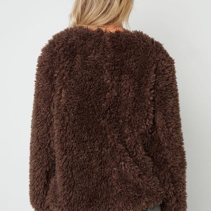 Geweven Polyestervezel Vrouwen Jas Elegant Solide Kleur Herfst/Winter