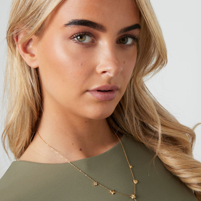 Roestvrijstalen hangerkettingen Star Casual Daily Simple Series Damessieraden