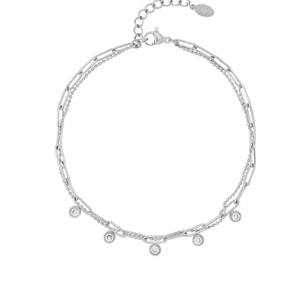 Sparkelende chain Enkelbandje