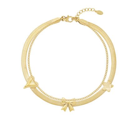 Charmante strik enkelbandje