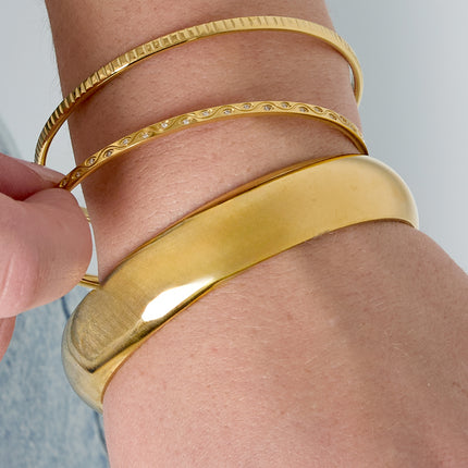 Armbanden van roestvrij staal, geometrisch, casual, dagelijks, eenvoudig, serie, damessieraden