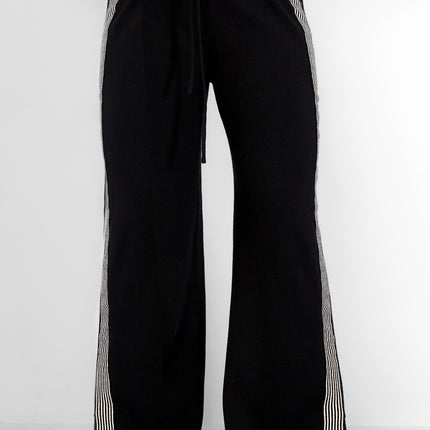 gebreide broek met strepen