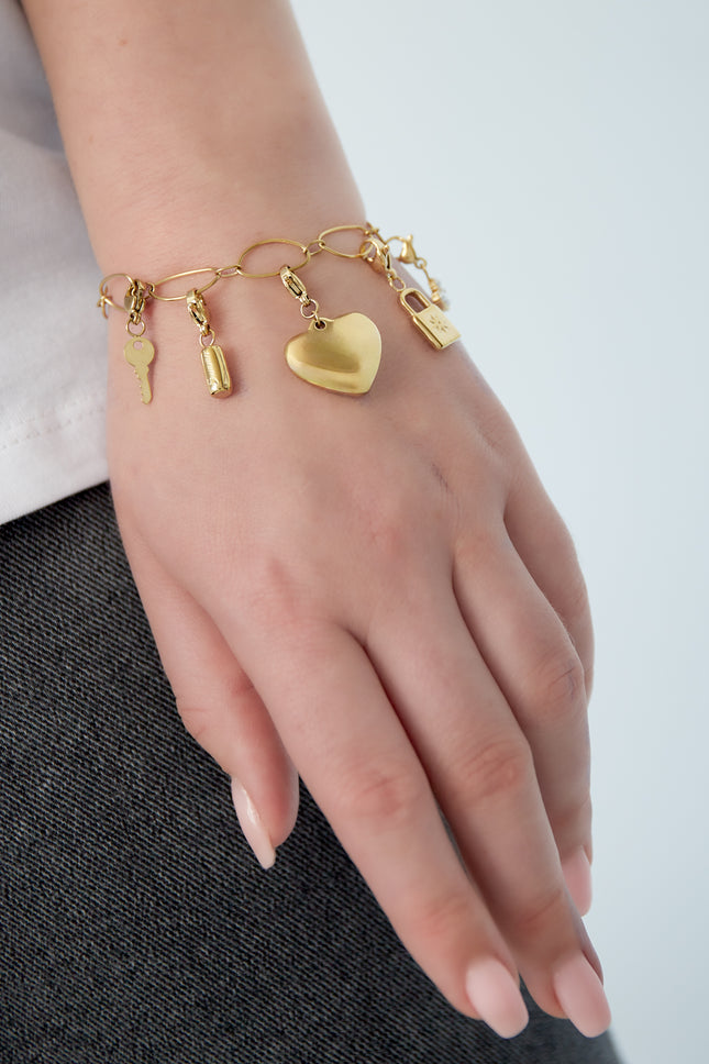 Grote hart DIY armband