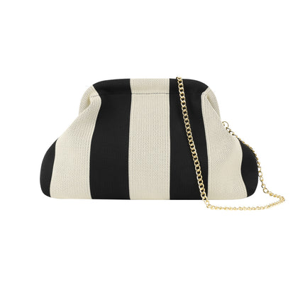 Gestreepte strandclutch