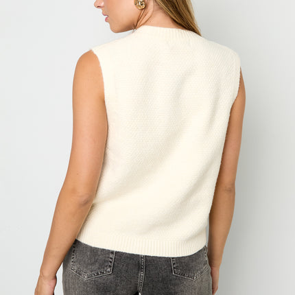 Gebreide Polyestervezel Vrouwen Gebreide Vest Casual Solide Kleur