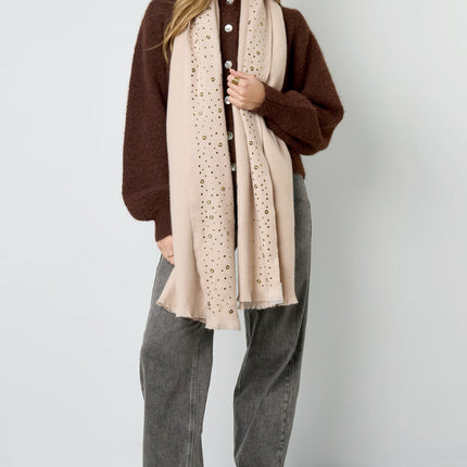 Wintersjaal met steentjes