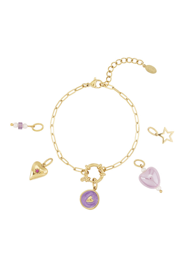 Purple Heart DIY-armband