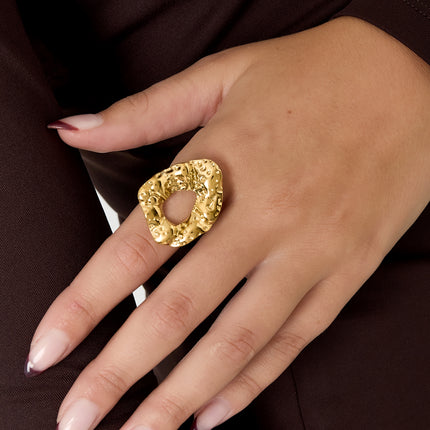 Roestvrijstalen statementringen onregelmatige vorm Casual Dagelijks Eenvoudig Serie Damessieraden