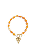 Armbanden van roestvrij staal met kralen in hartvorm, casual en eenvoudig voor dagelijks gebruik, dames sieraden