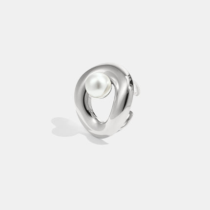 Opvallende ringen van roestvrij staal, ronde, casual, alledaagse, eenvoudige serie, damessieraden