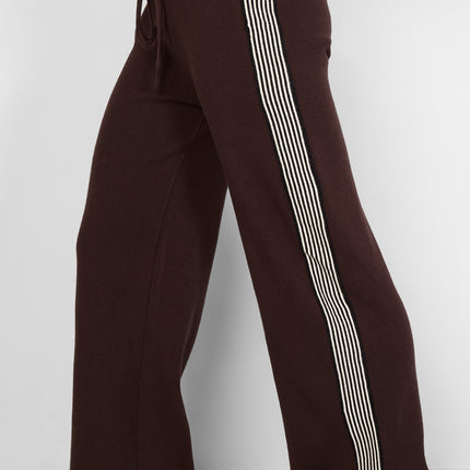 gebreide broek met strepen