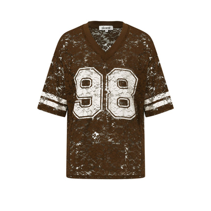 Woven Polyester Fiber Vrouwen T-shirt Sporty Color Clash