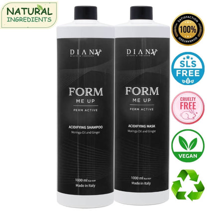 Form Me Up Perm Active Acidifying – ansäuerndes Lockenpflegeset: Shampoo + Maske – 1000 ml + 1000 ml – Bild 2