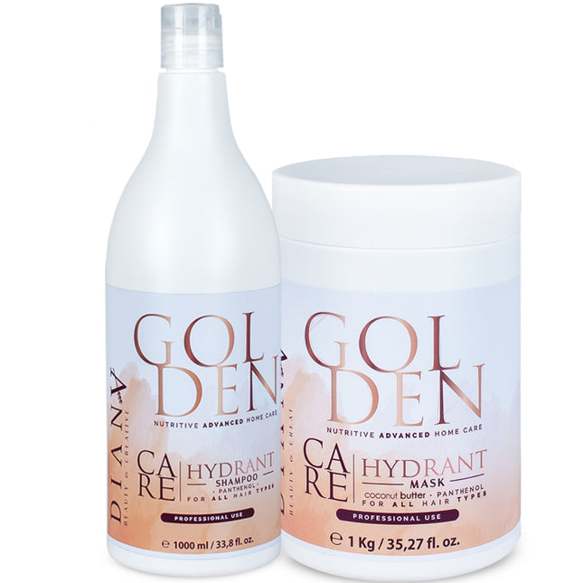 Golden Home Care – zestaw po Golden Advanced Nutrition: szampon + maska – 1000 ml + 1000 g – zdjęcie 1