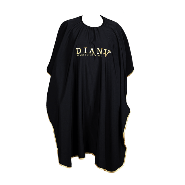 Professionele Waterdichte Kapperscape – Luxe Design met Gouden Biezen & Handgeborduurd Logo