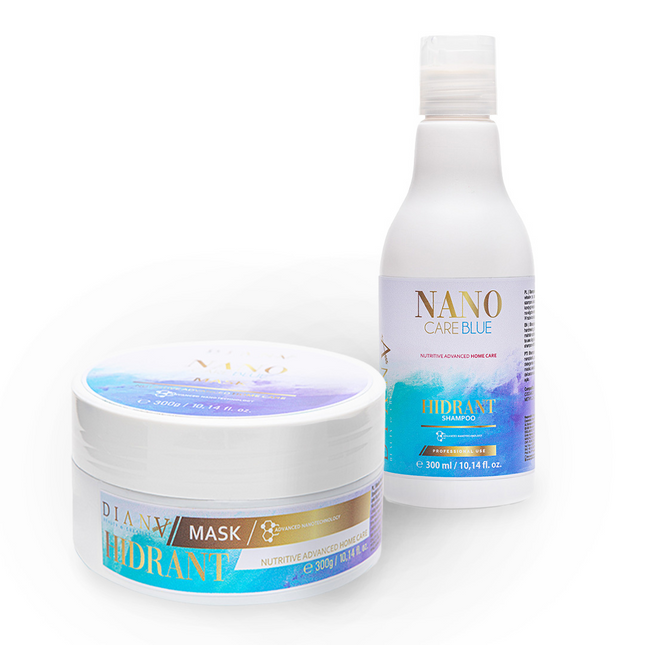 NanoBlue Home Care Set – Shampoo + Masker 300 ml met violet pigment & hyaluronzuur