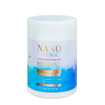 NanoBlue Home Care Haarmasker 1000 g – met violet pigment, kokosolie & hyaluronzuur