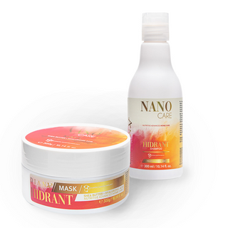 Haarverzorgingsset NanoGold – Shampoo + Masker 300 ml met hyaluronzuur en kokosolie