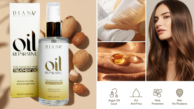 Herstellende Haarolie 60 ml – Professioneel Serum voor Beschadigd Haar