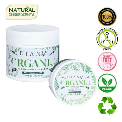 Organic Reconstructor – Set für intensive Regeneration, Glättung und Frizz-Kontrolle – 500 g + 300 g – Bild 6