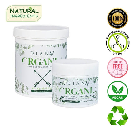 Organic Reconstructor – Set für intensive Regeneration, Glättung und Frizz-Kontrolle – 1 kg + 500 g – Bild 4