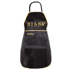 Professional Waterproof Hairdressing Apron – Luxury Design with Gold Trim & Hand-Embroidered Logo