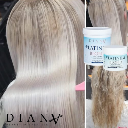 Platinum Blond – Set zur Regeneration und Feuchtigkeitspflege blonder Haare mit Tönung und Frizz-Kontrolle – 1 kg + 500 g – Bild 5