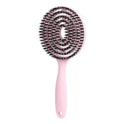Super Flexible Hair Brush with Boar Bristles – Powder Pink – Massage, Detangle & Blow-dry