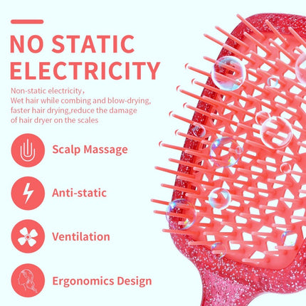 Glitter Haarborstel – Flexibel & Geventileerd – Geschikt voor Elk Haartype