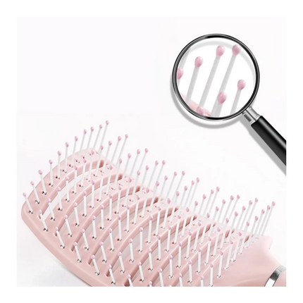 Poederroze Haarborstel – Lift bij de Aanzet, Styling & Massage
