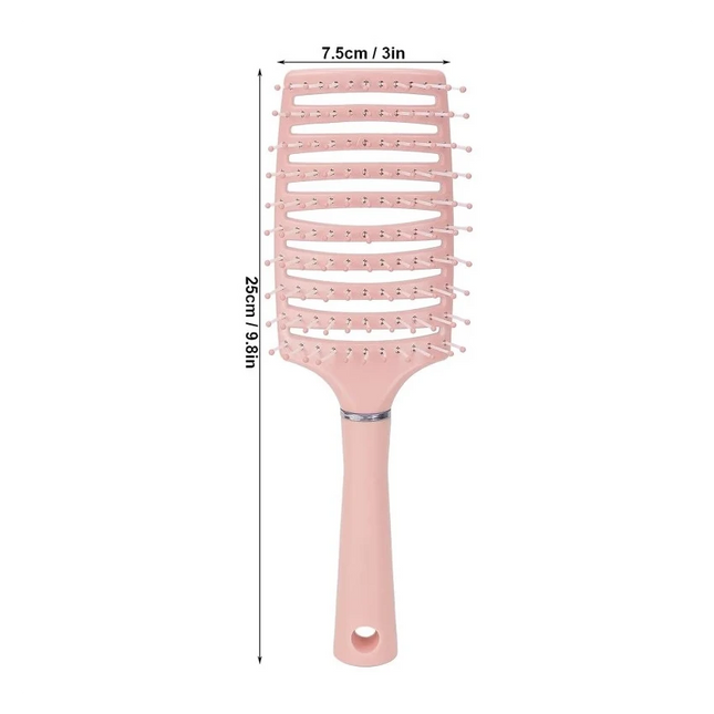 Poederroze Haarborstel – Lift bij de Aanzet, Styling & Massage